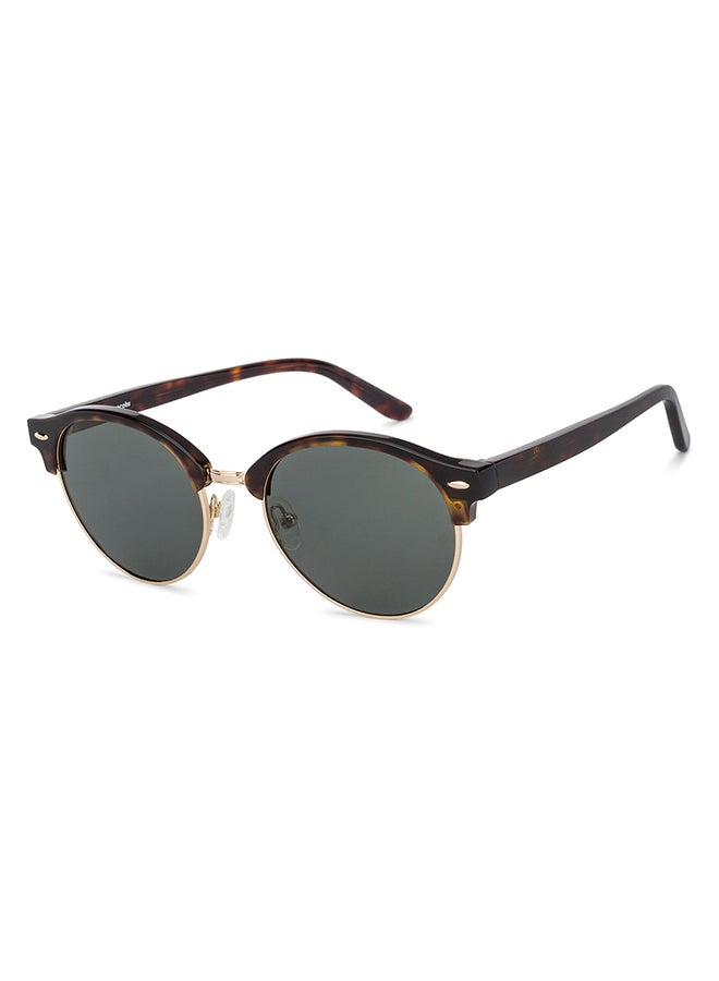 John Jacobs - Full Rim Metal Frame Polarized Clubmaster Sunglasses For Men & Women - 52mm - Brown - Image 1
