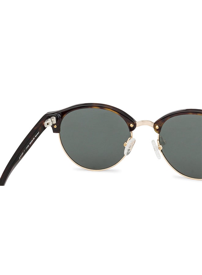 John Jacobs - Full Rim Metal Frame Polarized Clubmaster Sunglasses For Men & Women - 52mm - Brown - Image 1
