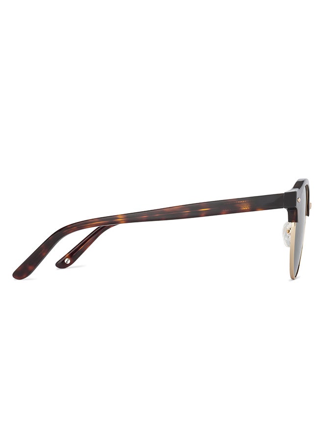 John Jacobs - Full Rim Metal Frame Polarized Clubmaster Sunglasses For Men & Women - 52mm - Brown - Image 1