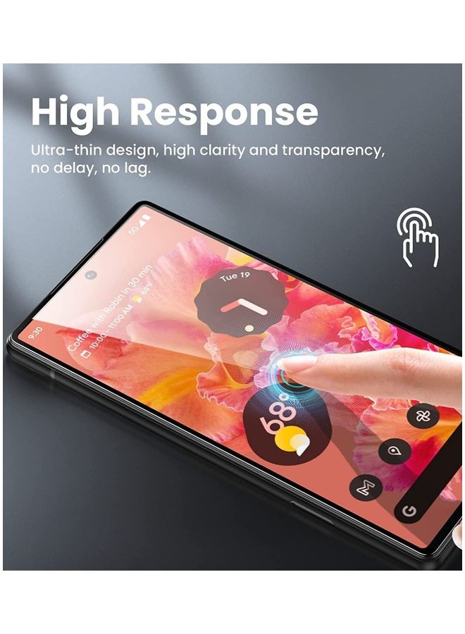 MARGOUN - Google Pixel 6a Screen Protector Crystal Clear 9H Tempered Glass Scratch Resistant Full Coverage Film 6.1 inch Compatible with Pixel 6a 2022 Release Clear - Image 1