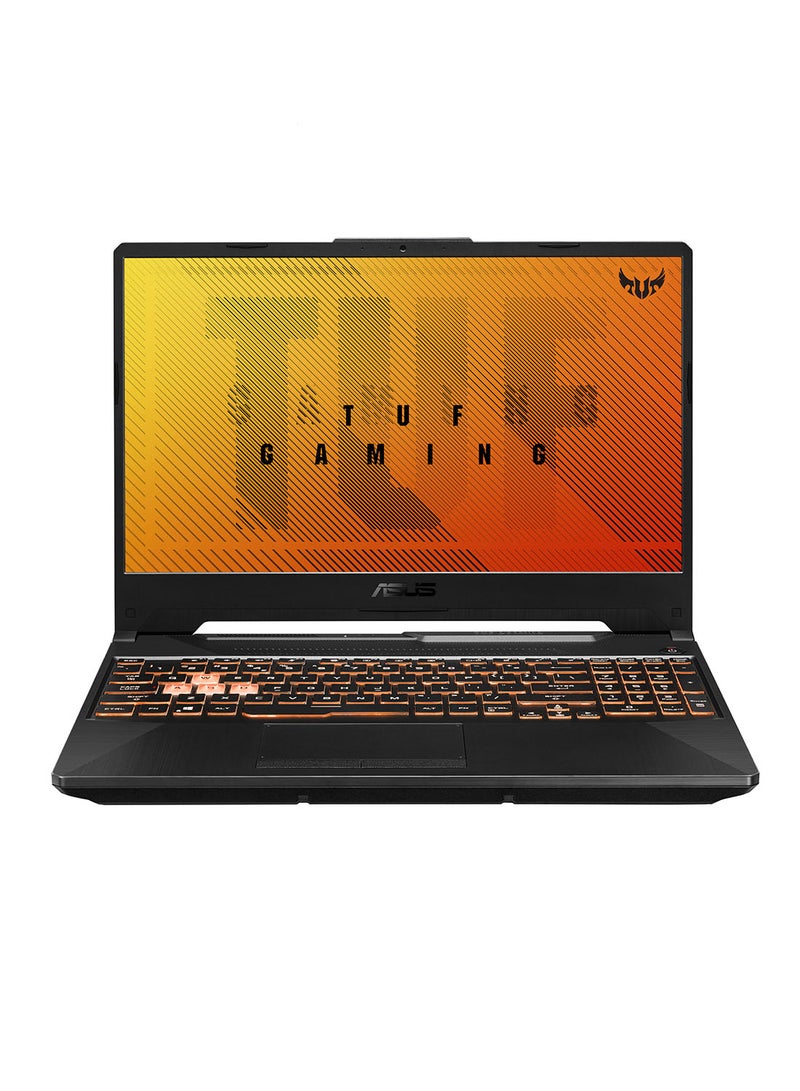 ASUS - TUF Gaming F15 FX506LHB-HN323W Laptop With 15.6-Inch FHD Display, Core i5-10300H Processor / 8GB RAM / 512GB SSD / 4GB NVIDIA GeForce GTX 1650 Graphics / HD Webcam / RGB-Backlit /  Bonfire   Windows 11 English/Arabic Bonfire Black - Image 1