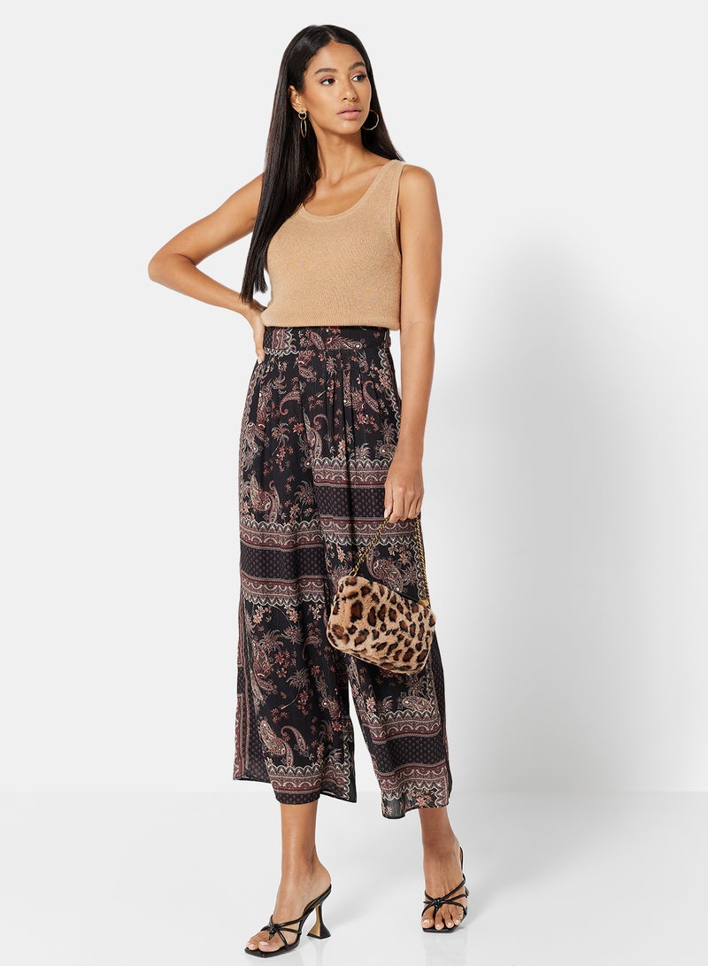 MANGO - Cable Knit Design Scoop Neck Sleeveless Vest Camel - Image 1