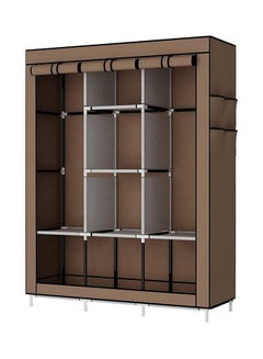 ALMUFARREJ Fabric Wardrobe Organizer Brown 130x175x45cm 
