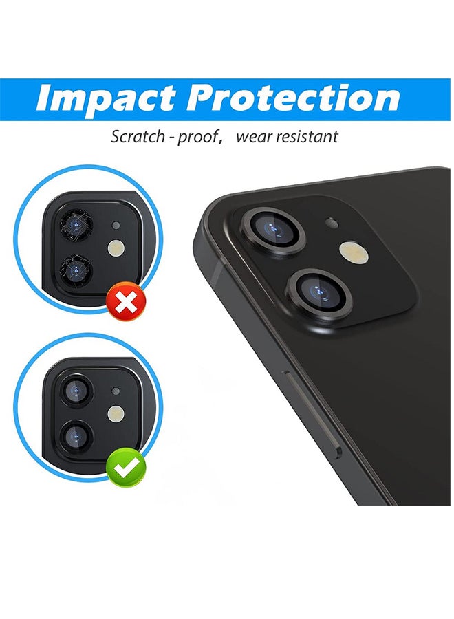 جوي روم لاصقة حماية لعدسة الكاميرا لجهاز آيفون 12 مقاس 6.1 بوصة أسود - Image 4