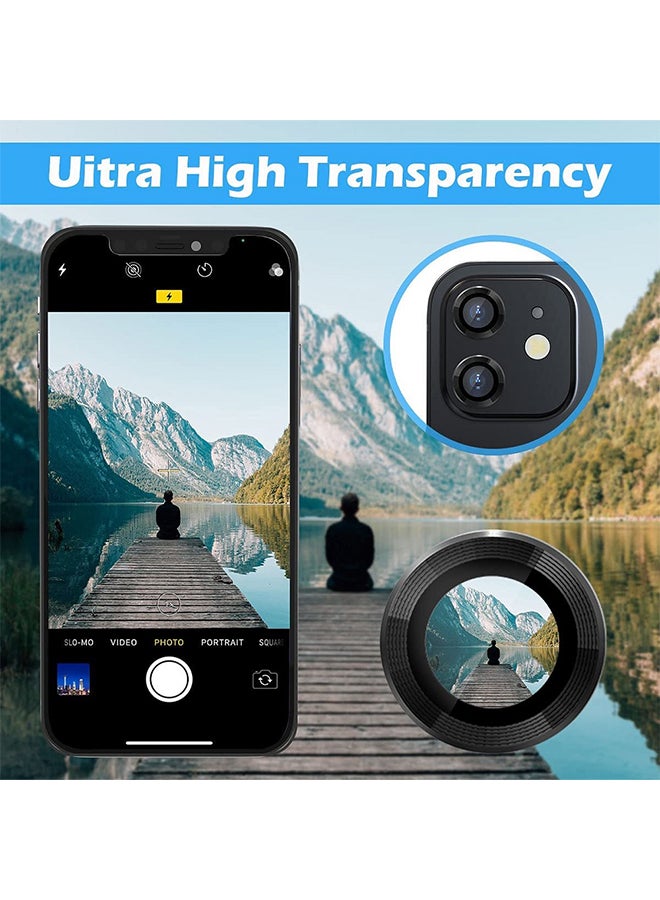 جوي روم لاصقة حماية لعدسة الكاميرا لجهاز آيفون 12 مقاس 6.1 بوصة أسود - Image 5