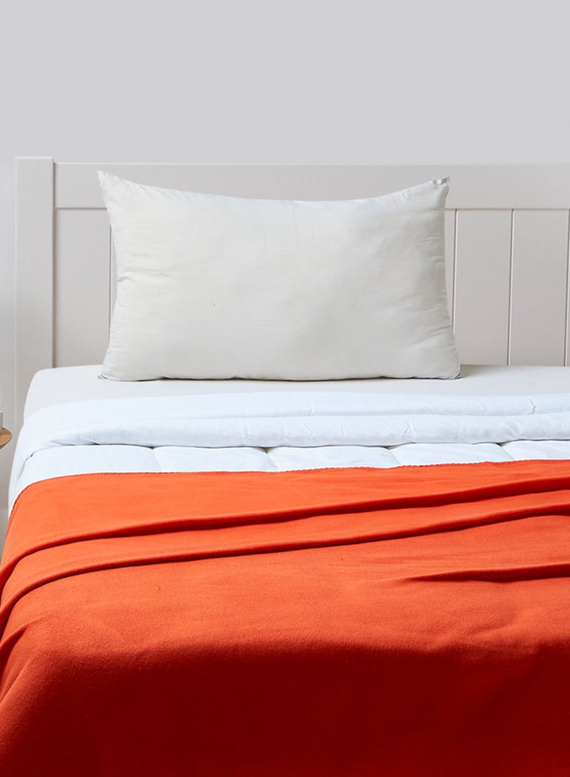 أمال بطانية خفيفة ومريحة وسادة مصنوعة من البوليستر 100٪ والصوف وتُستخدم على الوجهين بمقاس 140×200 سم للسرير والأريكة، لون برتقالي بوليستر برتقالي 140 x 200سم - Image 5