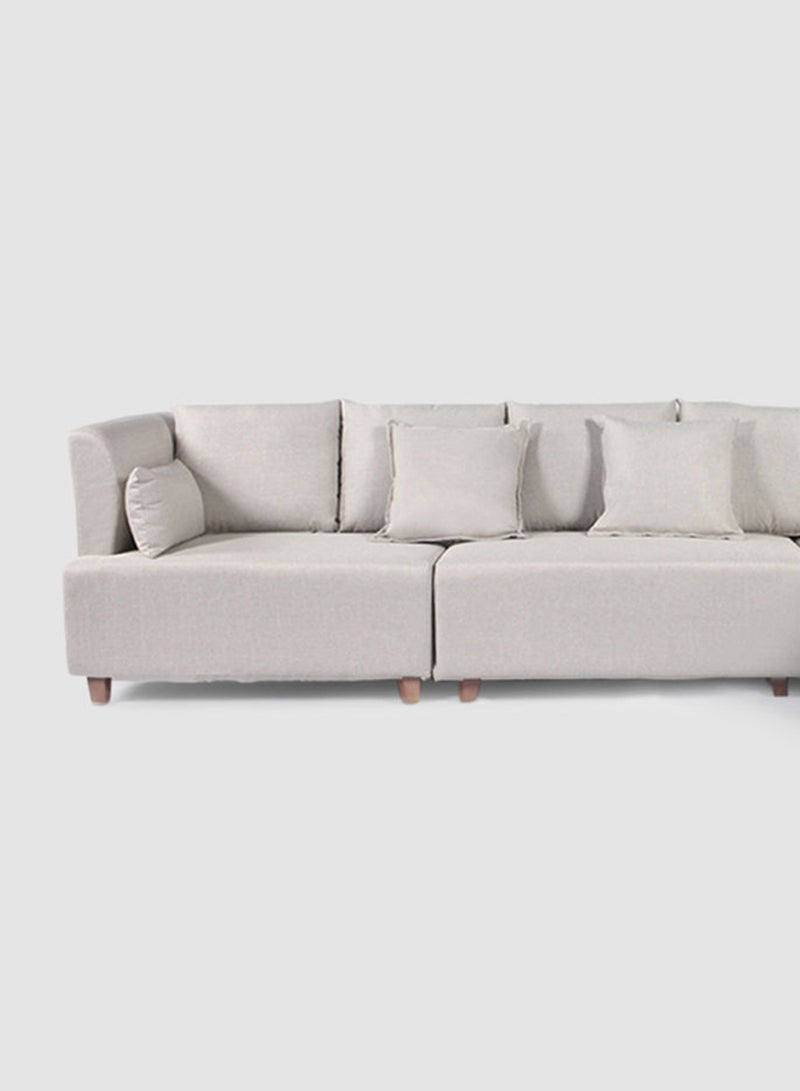 سويتش Tophill Comfort-Driven Fabric L Shape Living Room Sofa Crafted In Unique Fabric And Quality Wood Material For The Perfect Stylish Home Grey 3180*1680*800mm - Image 4