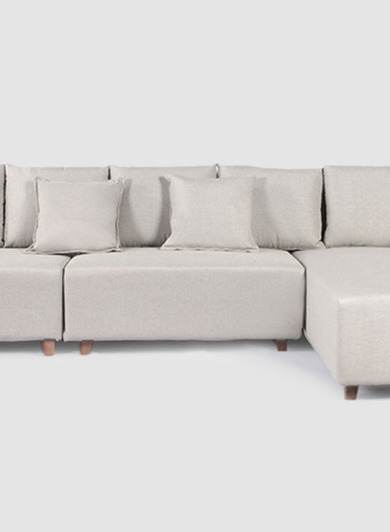 سويتش Tophill Comfort-Driven Fabric L Shape Living Room Sofa Crafted In Unique Fabric And Quality Wood Material For The Perfect Stylish Home Grey 3180*1680*800mm - Image 5