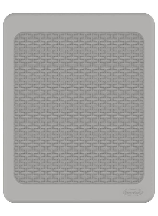 Cosmoplast - Cedarattan 4 Tier Storage 92x50x40cm Cabinet with Wheels & Drawers(Grey) Curver Grey 92x50x40cm - Image 1
