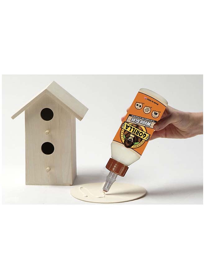 Gorilla Wood Glue, Indoor & Outdoor Carpentry Projects, Paintable, Sandable, Moisture Resistant, Clamping, 18oz/532mL, (Pack of 1) Natural Colour  - Image 4