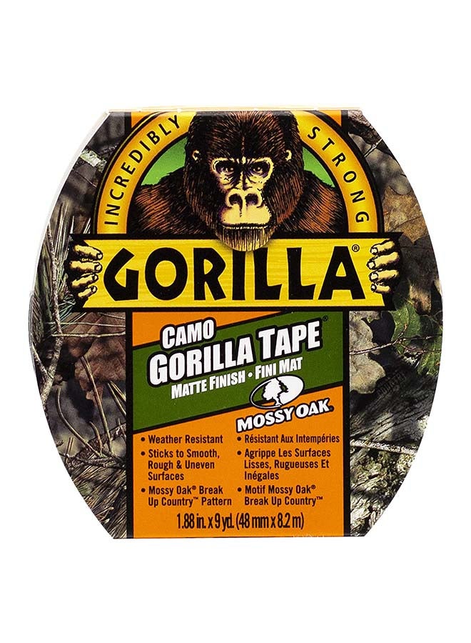 Gorilla Tape Camouflage, Heavy Duty Backing, UV & Water Resistant, Indoor & Outdoor, Matte Finish,  1.88 in x 9 yd, (Pack of 1) Mossy Oak Print  - Image 1