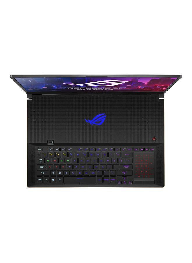 لابتوب روج زيفروس للألعاب مع شاشة مقاس 17.3 بوصة ومعالج كور i7/ ذاكرة رام 32 جيجابايت/ محرك أقراص SSD سعة 1 تيرابايت/ بطاقة رسومات إنفيديا جيفورس RTX 2080 ماكس كيو 8 جيجابايت/ نظام تشغيل ويندوز 10 اللغة الإنجليزية أسود