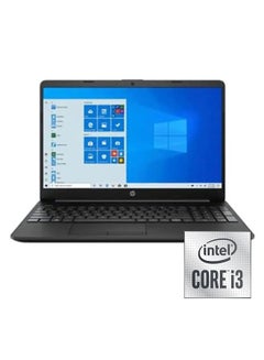 إتش بي لابتوب 15s-du2100TU من إتش بي - بمعالج إنتل كور i3-1005G1 من الجيل العاشر وذاكرة رام سعة 4 جيجابايت ومحرك أقراص صلبة سعة 1 تيرابايت وبطاقة رسومات إنتل بدقة فائقة الوضوح وشاشة بدقة عالية الوضوح مقاس 15.6 بوصة ونظام تشغيل ويندوز 10 اللغة الإنجليزية أسود فحمي  - Image 1