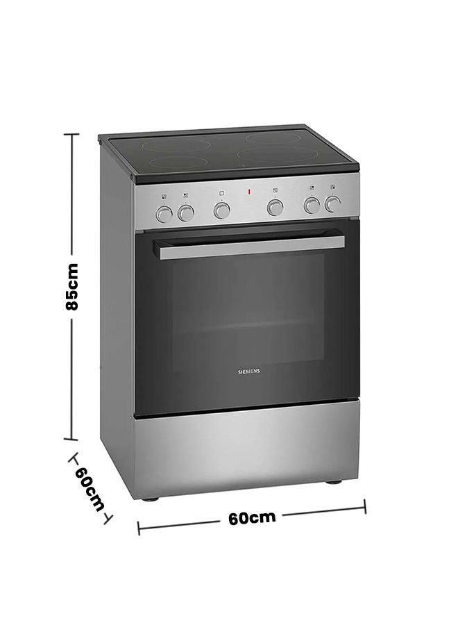 4 Cooking zones Ceramic Electric Cooker iQ300 60 x 60 cm, Schott Glass, 1 year warranty HK6L00070M silver