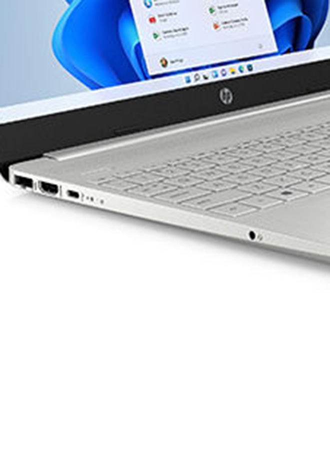 15-dw1003nx Laptop With 15.6-Inch FHD Display, Celeron N4120 Processor/4GB RAM/128GB SSD/Windows 11/Intel UHD Graphics 600 English/Arabic Natural Silver