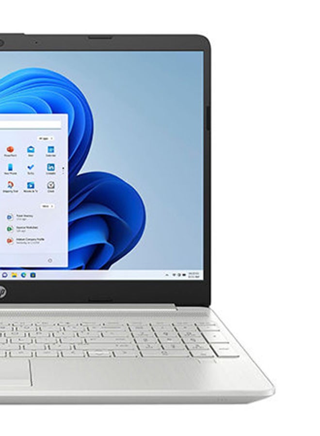 15-dw1003nx Laptop With 15.6-Inch FHD Display, Celeron N4120 Processor/4GB RAM/128GB SSD/Windows 11/Intel UHD Graphics 600 English/Arabic Natural Silver