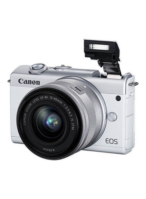 EOS M200 Mirrorless Camera With EF-M 15-45mm f/3.5-6.3 IS STM Lens 24.1MP Tilting LCD Touchscreen, Built-In Wi-Fi And Bluetooth