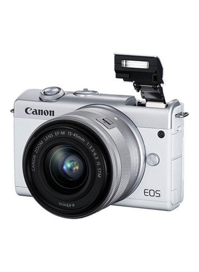 EOS M200 Mirrorless Camera With EF-M 15-45mm f/3.5-6.3 IS STM Lens 24.1MP Tilting LCD Touchscreen, Built-In Wi-Fi And Bluetooth