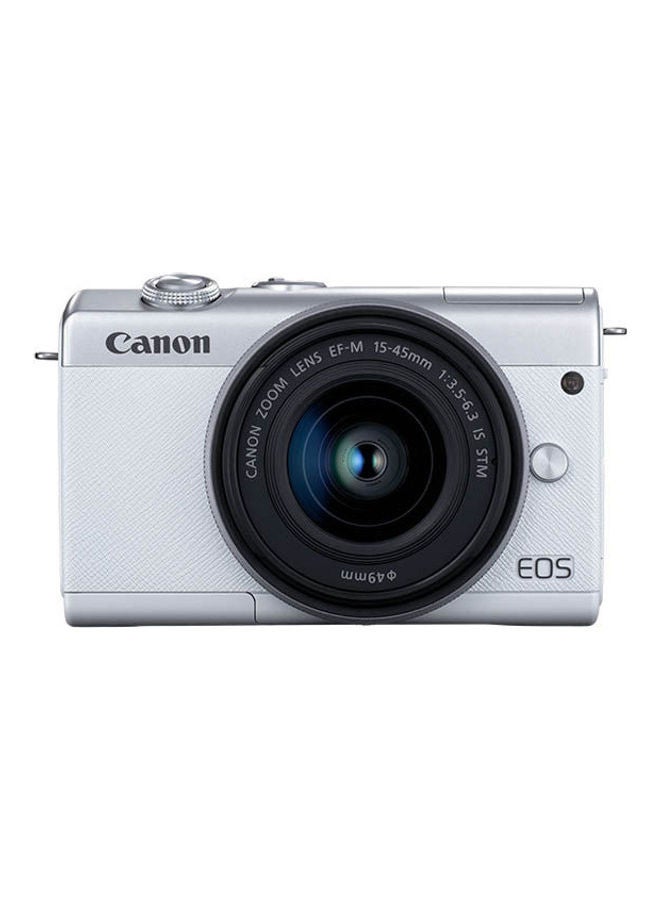 EOS M200 Mirrorless Camera With EF-M 15-45mm f/3.5-6.3 IS STM Lens 24.1MP Tilting LCD Touchscreen, Built-In Wi-Fi And Bluetooth