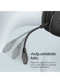 PROMATE Bluetooth Headset with Microphone Ergonomic Trucker Mono Wireless with Long Playtime Soft Earpad Multi-Device Connectivity and Built-In Controls for Home Office Engage-Pro Black  - Image 5