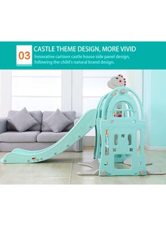 HOCC Giraffe Theme Plastic Kids Single Slide And Swing Set 208X145X120cm  - Image 4