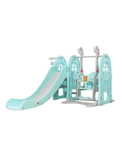 HOCC Giraffe Theme Plastic Kids Single Slide And Swing Set 208X145X120cm  - Image 1