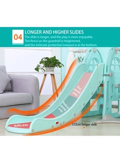 HOCC Giraffe Theme Plastic Kids Single Slide And Swing Set 208X145X120cm  - Image 5
