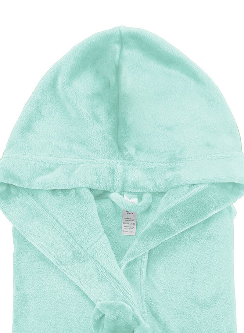 Bebi Kids Bathroom Towel Set - 240 GSM - Jade Green Color - Lightweight - Kids Hooded Comfortable - For Girls & Boys - 1 Piece - Jade Green - Image 5