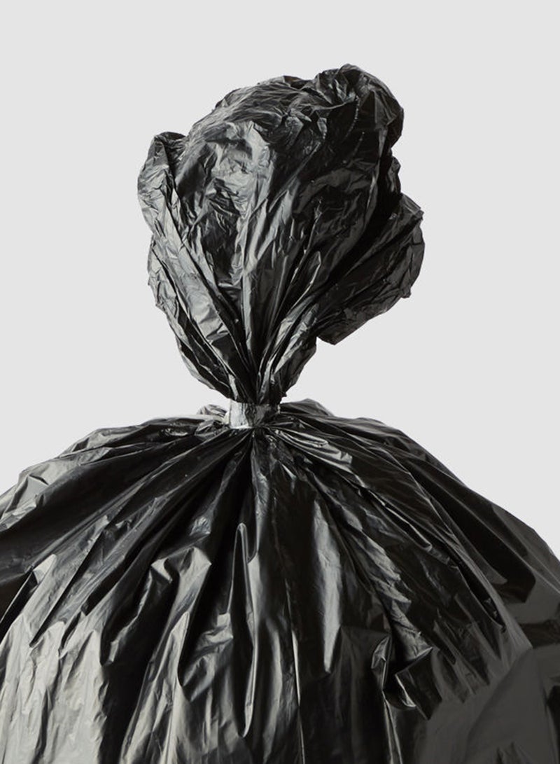 مجموعة أكياس قمامة برباط من 20 كيساً من قطعتين أسود Medium, 50 Gallons