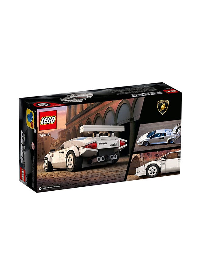 LEGO - 6379690 Speed Champions Lamborghini Countach 76908 Building Kit; Collectible Model of the Iconic Super Sports Car for Kids Aged 8+, Includes a Driver Minifigure with Helmet and Wrench (262 Pieces) 262 8+ Years - Image 1
