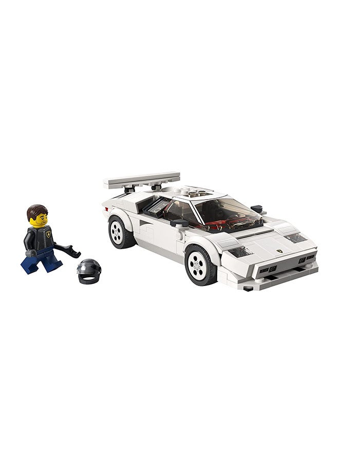 LEGO - 6379690 Speed Champions Lamborghini Countach 76908 Building Kit; Collectible Model of the Iconic Super Sports Car for Kids Aged 8+, Includes a Driver Minifigure with Helmet and Wrench (262 Pieces) 262 8+ Years - Image 1