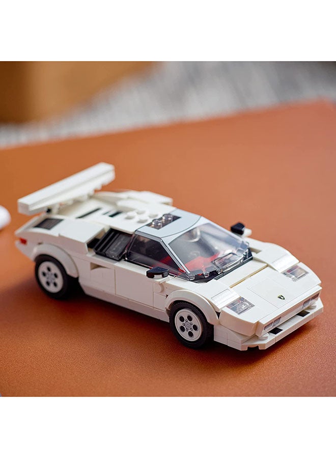 LEGO - 6379690 Speed Champions Lamborghini Countach 76908 Building Kit; Collectible Model of the Iconic Super Sports Car for Kids Aged 8+, Includes a Driver Minifigure with Helmet and Wrench (262 Pieces) 262 8+ Years - Image 1