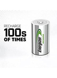 Energizer Energizer Rechargeable D Batteries (Nimh, 2500 Mah)- 2 Count, Silver, Nh50Bp-2 Multicolour  - Image 4