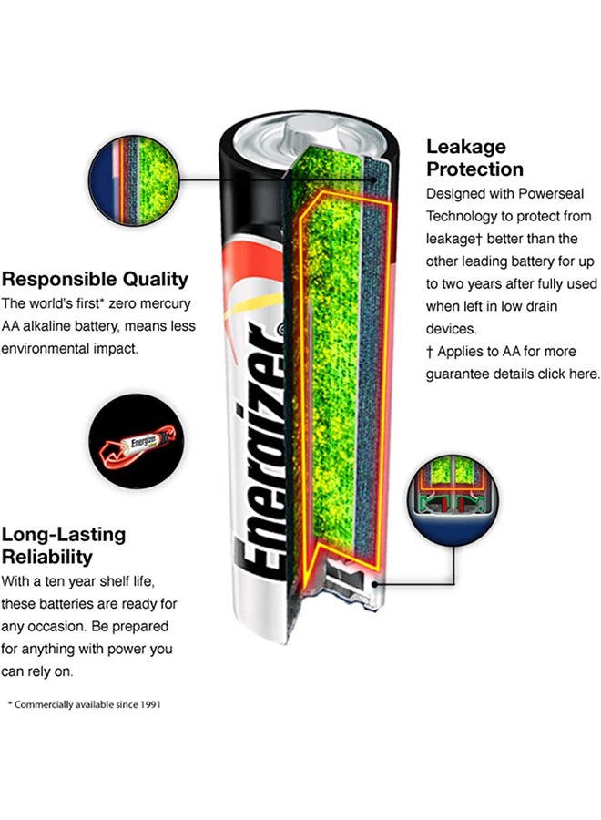 Energizer - Energizer Max Alkaline batteries - 9V 6LF22 Pack Of 1 Black/Silver - Image 1