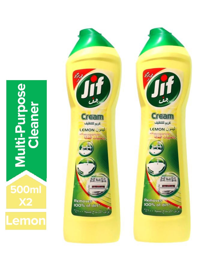 Jif 2-Piece Lemon With Microparticles Drain Cleaner 500ml  - Image 1