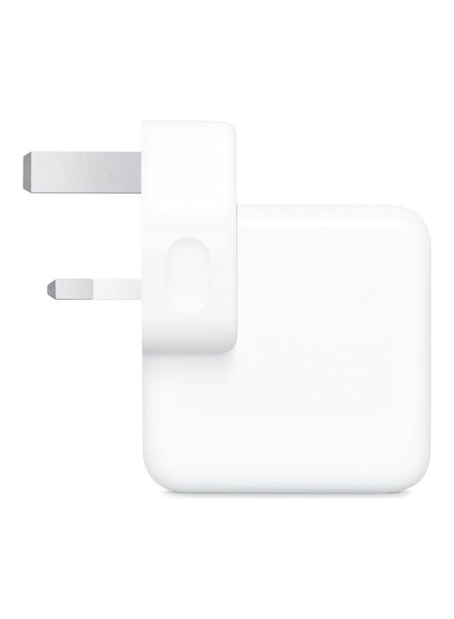 Apple - 35W Dual USB-C Power Adapter For iPhone White - Image 1