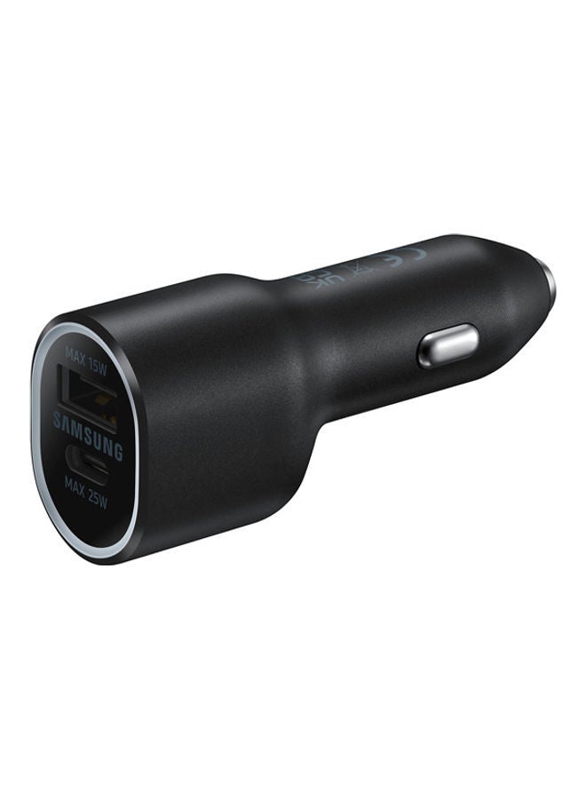 Samsung Dual Port Car Charger 25W + 15W Black  - Image 2