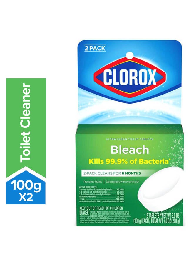 Automatic Toilet Bowl Cleaner Tablets, 100g, Pack Of 2 2x100grams - v1657778579/N11376581A_1