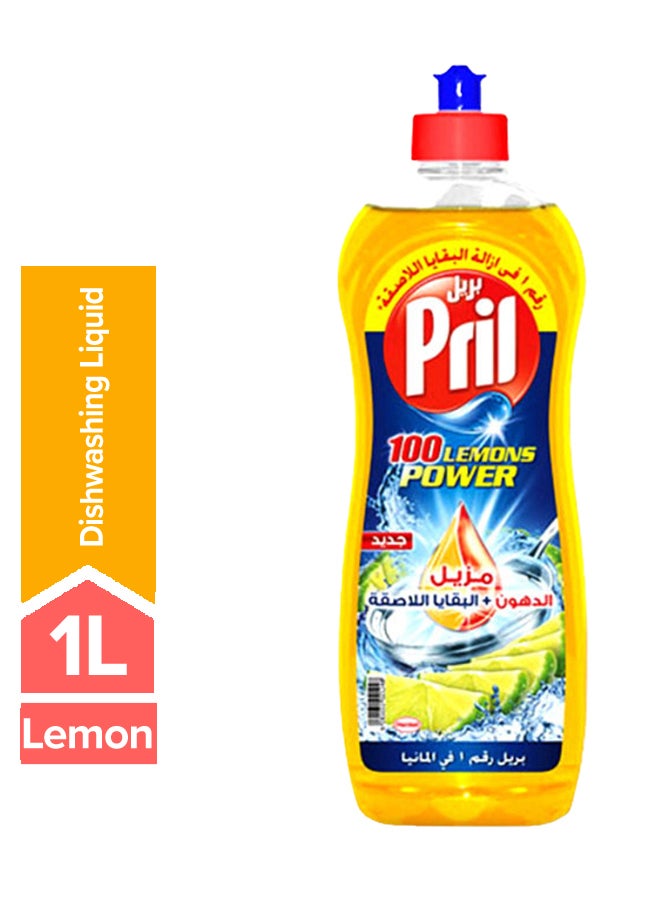 Pril 100 Lemons Power Dish Washing Liquid Yellow 1Liters