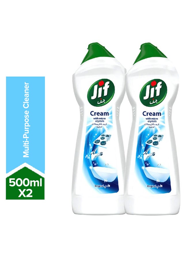 Jif Cream Cleaner With Micro Crystals Technology Eliminates Grease Burnt food And Limescale Stains 500ml - Image 1
