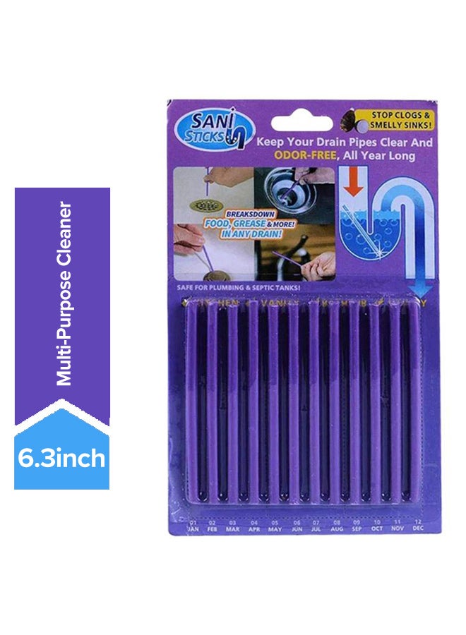 12-Piece Drain Cleaner Tool Set Purple 6.3inch - v1657778613/N38706580A_1