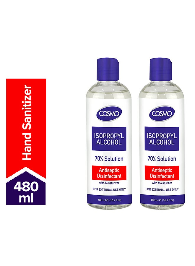 COSMO Antiseptic Solution Liquid Pack Of 2 Multicolour 480ml  - Image 1