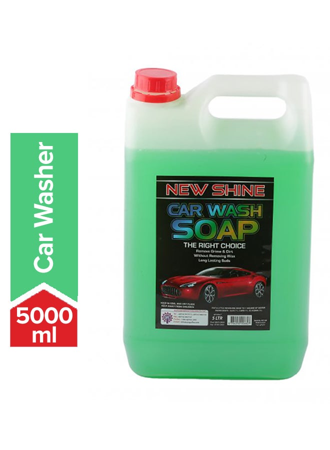New Shine Car Wash Soap Green 5000ml - Image 1