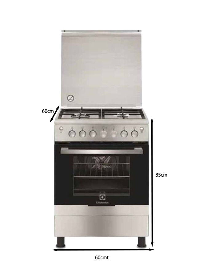 Electrolux - 4 Burner Gas Cooker 60 x 60 cm, Self clean, 1 year warranty EKG613A1OX Silver/Black - Image 1