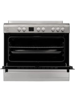 Wolf Power 4 Cooking Zones Vitroceramic Electric Cooker 90 x 60 cm ,Electric Oven with Turbo Fan, 1 year Warranty WGC9060CERMF Silver  - Image 2
