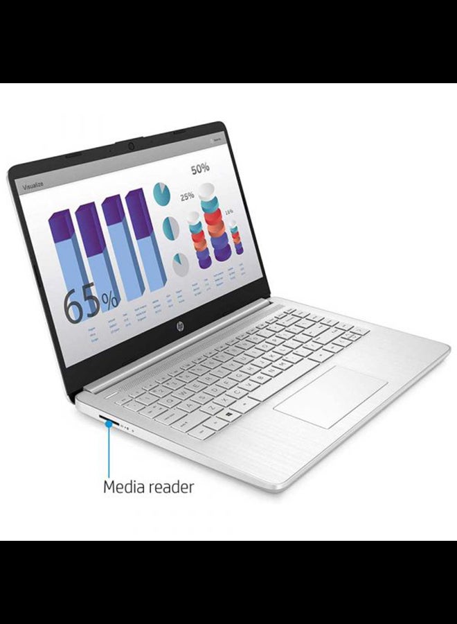 HP - 14-DQ2089WM (Upgraded Version) Laptop With 14-Inch HD Display, 11th Gen Core i3-1115G4 Processor/8GB RAM/256GB SSD/Integrated Graphics/Windows 10/International Version English Silver - Image 1