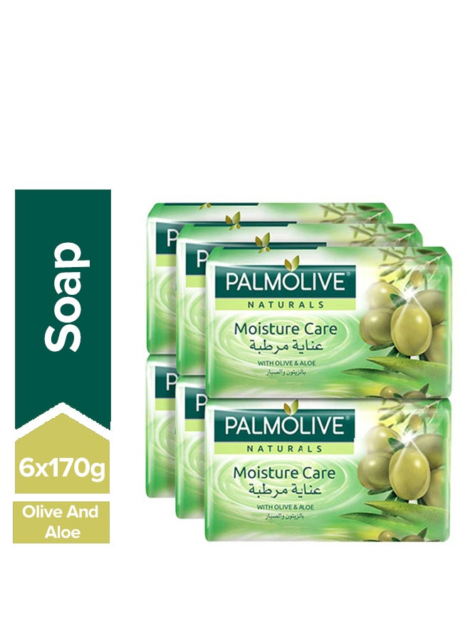 Palmolive 6-Piece Moisture Care With Olive And Aloe Soap Set 6x170grams - Image 1