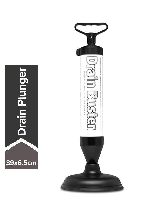 Generic Powerful Multi-Drain Plunger Black/White 39 x 6.5centimeter  - Image 1