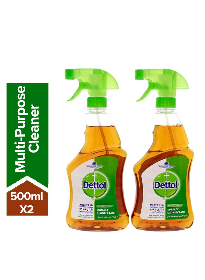Dettol Pack Of 2 Anti Bacterial Surface Disinfectant Liquid Brown 2 x 500ml