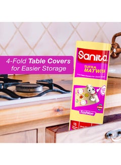 Sanita Sufra Matwiya Fashion Small Table Cover Roll, 15-Sheets, 85 X 107cm Size Multicolor  - Image 2